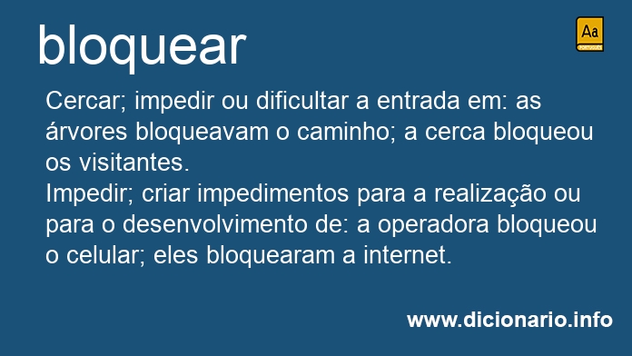 Significado de bloquearia