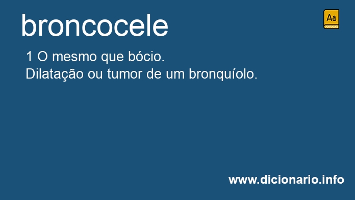 Significado de broncoceles