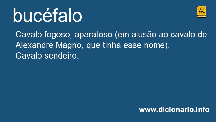 Significado de bucfalo