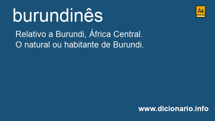 Significado de burundins