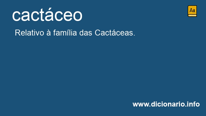 Significado de cactceo