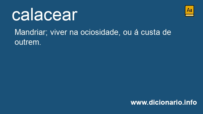 Significado de calacear