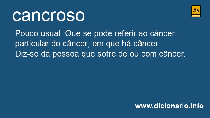 Significado de cancroso