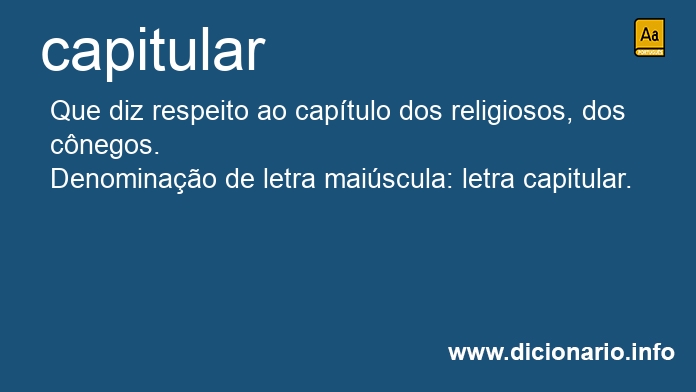 Significado de capitulars