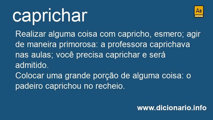 Significado de capricharei