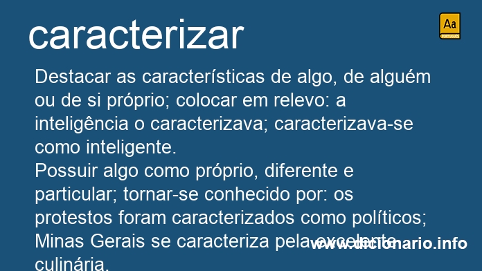 Significado de caracterizo