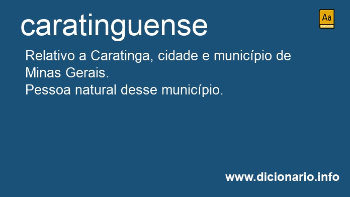 Significado de caratinguense