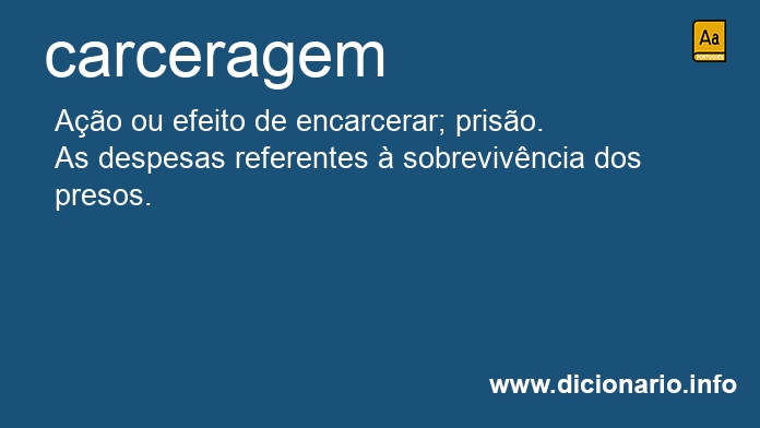 Significado de carceragem