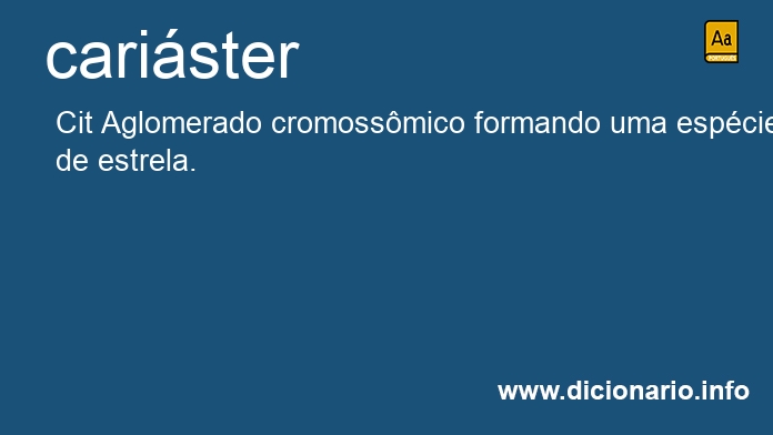 Significado de carister