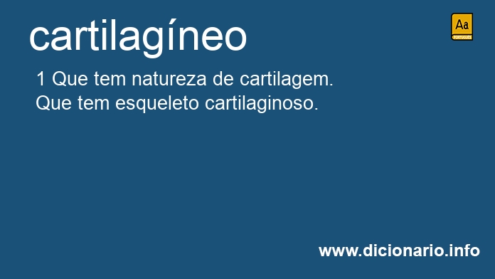 Significado de cartilagnea