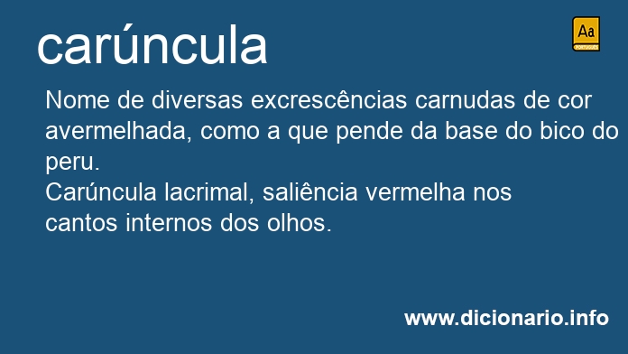 Significado de carnculas