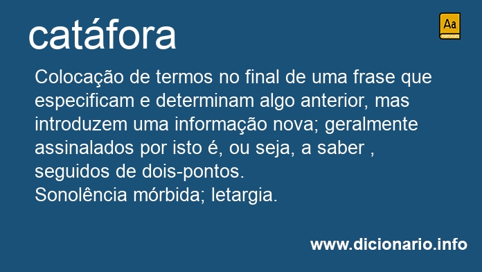 Significado de catforas