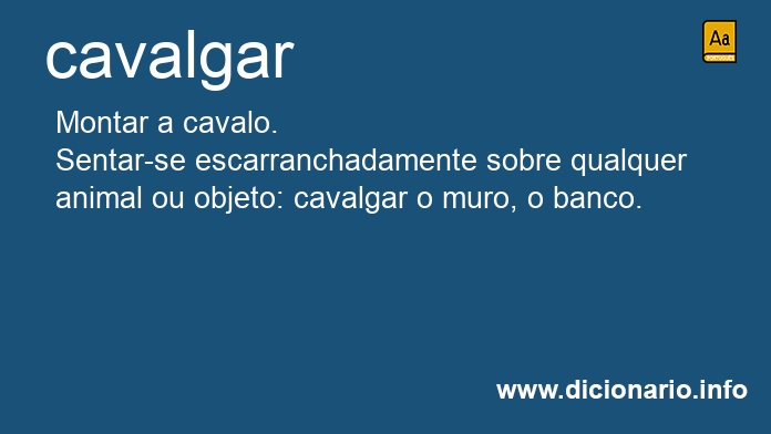 Significado de cavalgarias