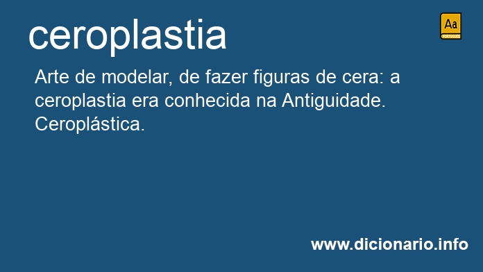 Significado de ceroplastia