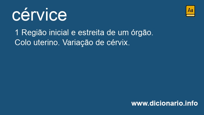 Significado de crvice