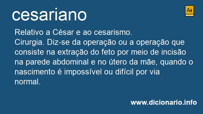 Significado de cesariano