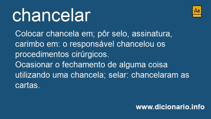 Significado de chancelai