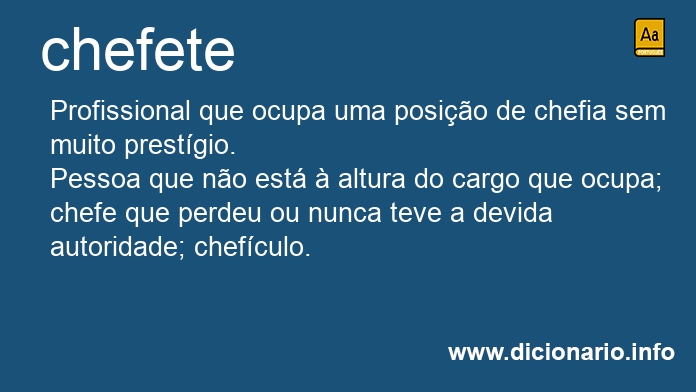 Significado de chefete