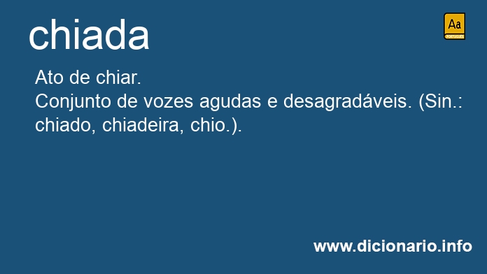 Significado de chiada