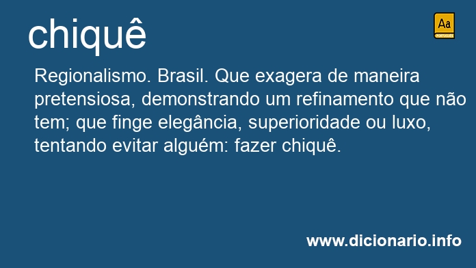 Significado de chiqu