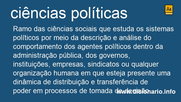 Significado de cincias polticas