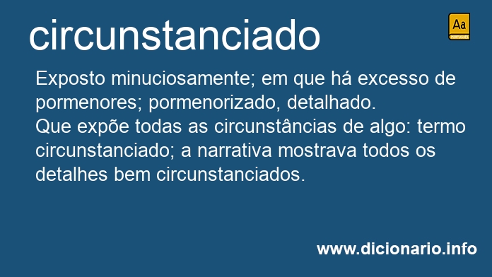 Significado de circunstanciado