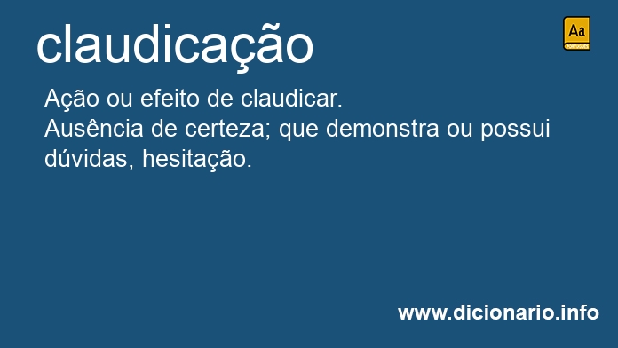 Significado de claudicao