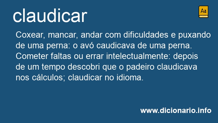 Significado de claudicarei