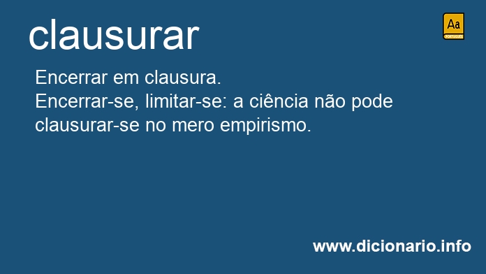 Significado de clausurando