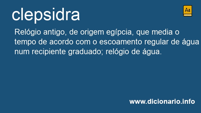 Significado de clepsidra