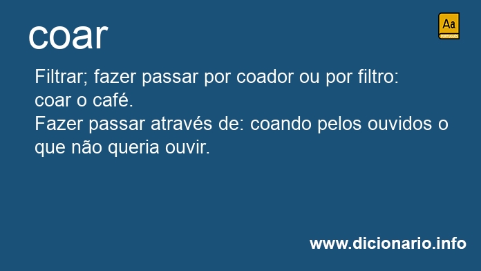 Significado de coasse