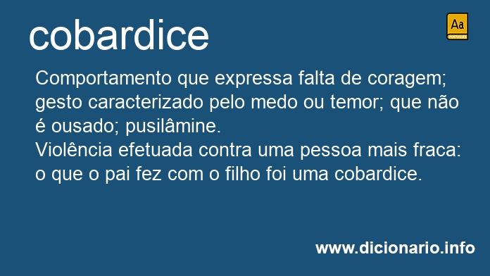 Significado de cobardice