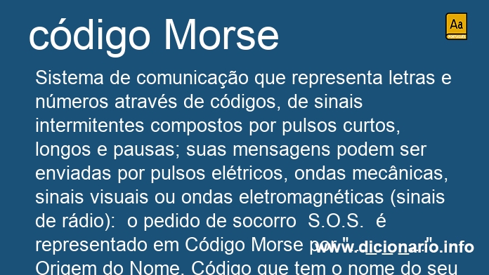 Significado de cdigo Morse