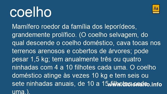 Significado de coelho