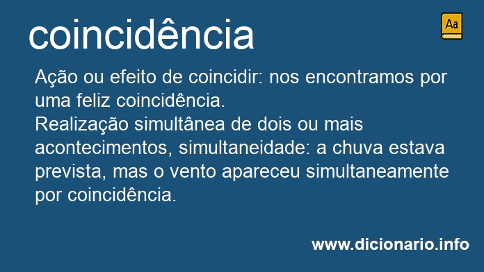 Significado de coincidncia