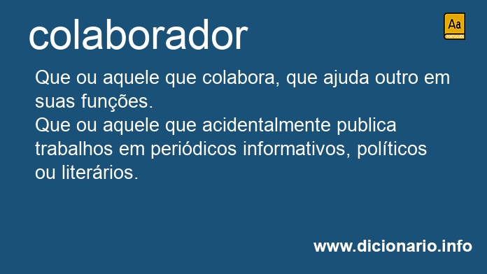 Significado de colaboradora