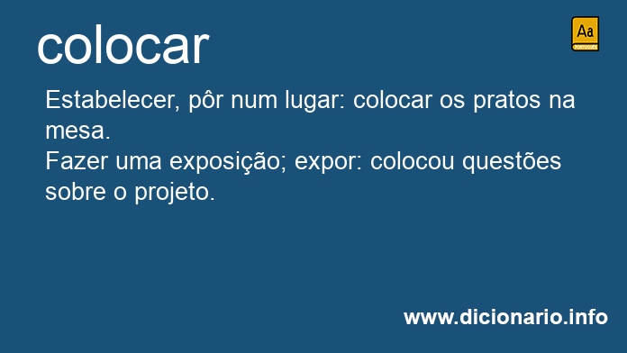 Significado de colocarias