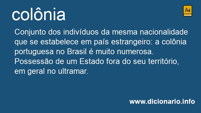 Significado de colnia