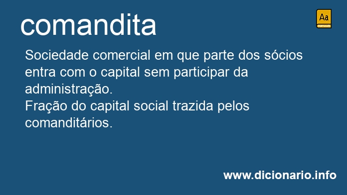 Significado de comandita