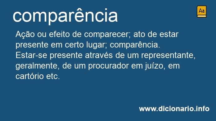 Significado de comparncia