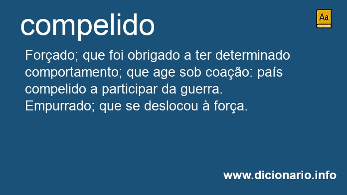 Significado de compelido