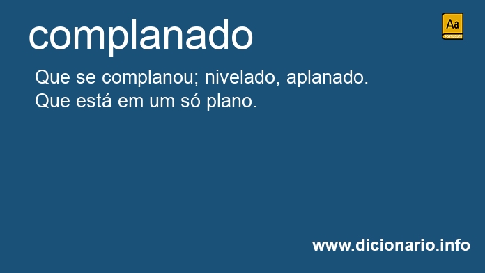 Significado de complanado