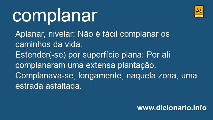 Significado de complanara