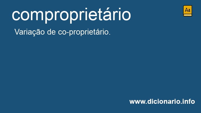 Significado de comproprietrio