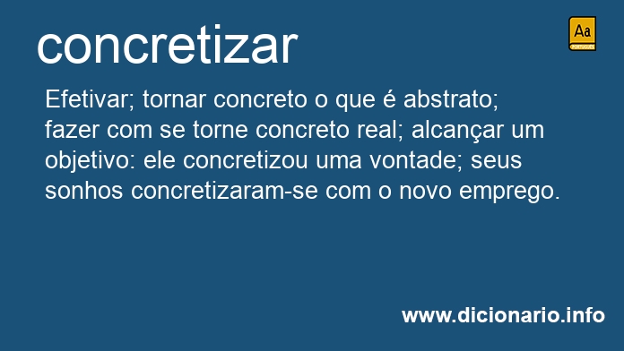 Significado de concretizar