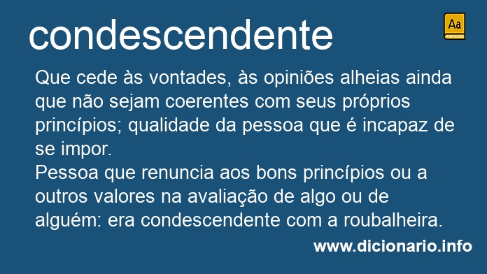 Significado de condescendente