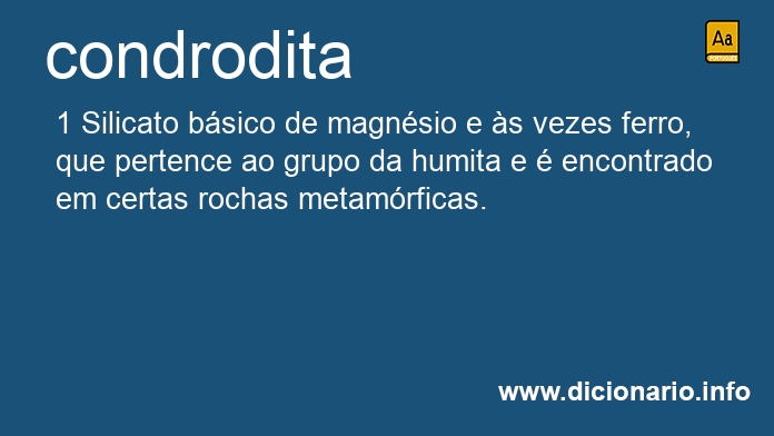 Significado de condrodita