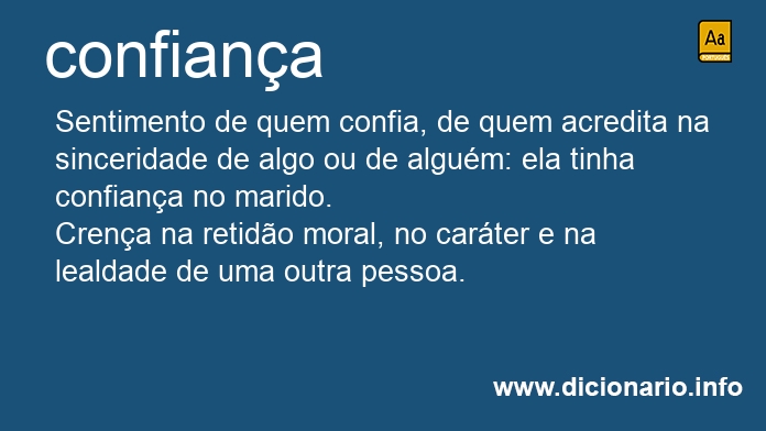 Significado de confianas