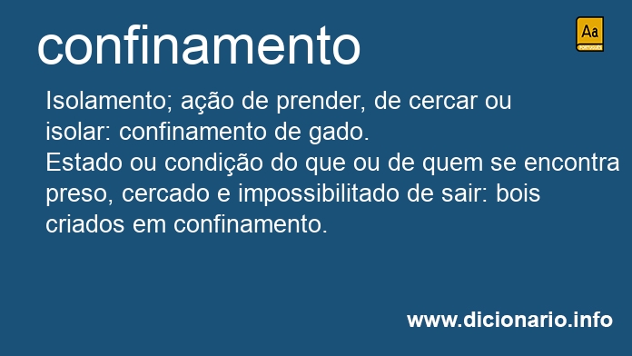 Significado de confinamento