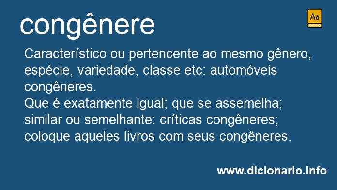 Significado de congneres